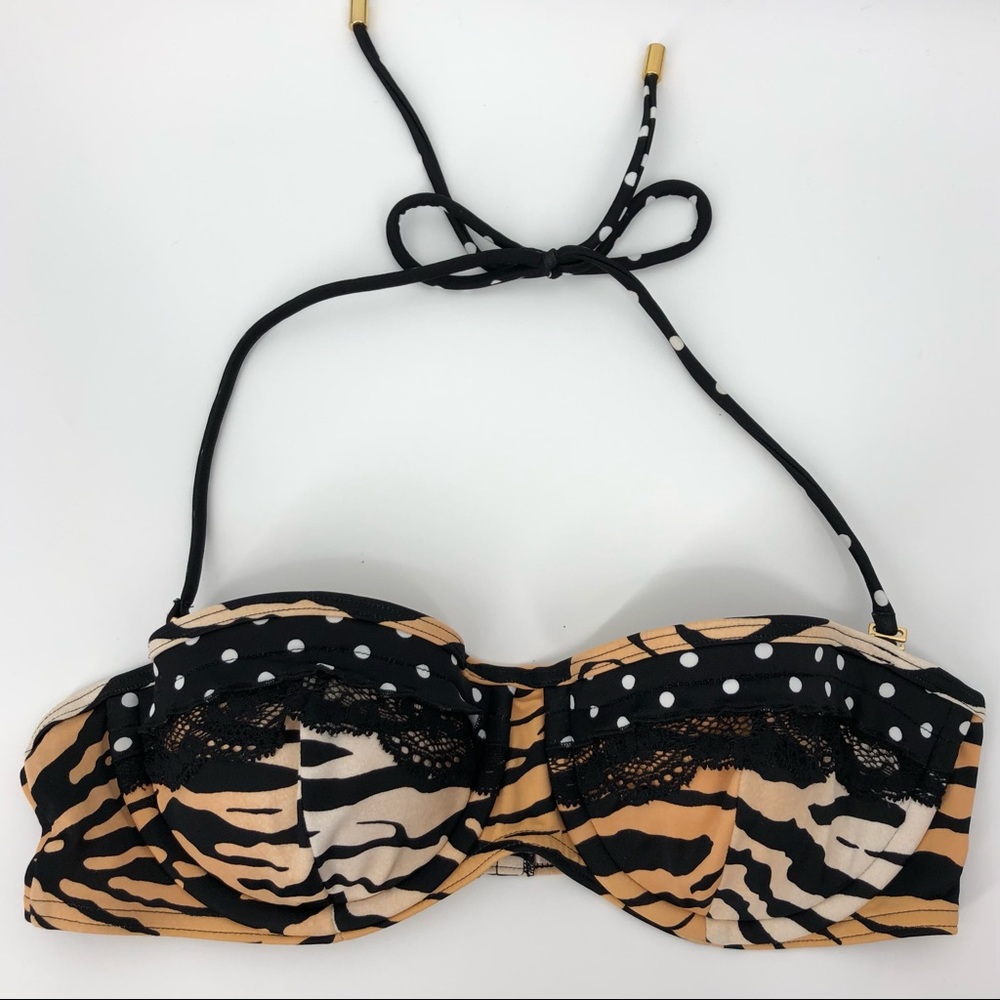 VICTORIA’S SECRET Tiger Print Halter Bikini Top